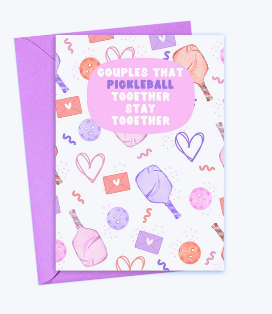 Pickleball Couples Card