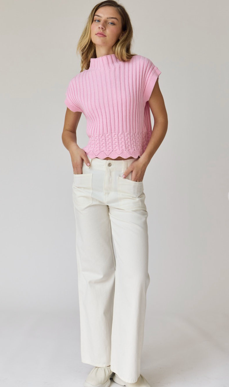 Nellie Pink Knit Top