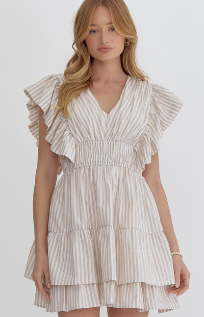Shelly Sand Stripe Dress