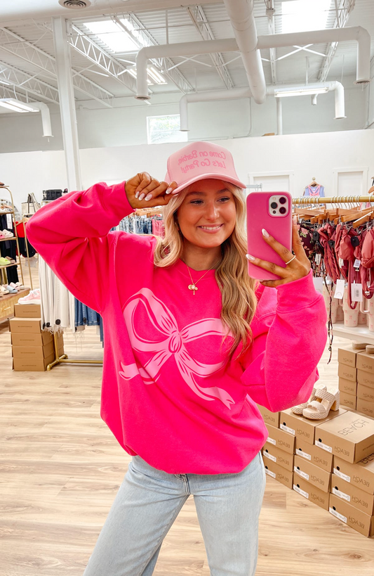Big Pink Bow Sweatshirt