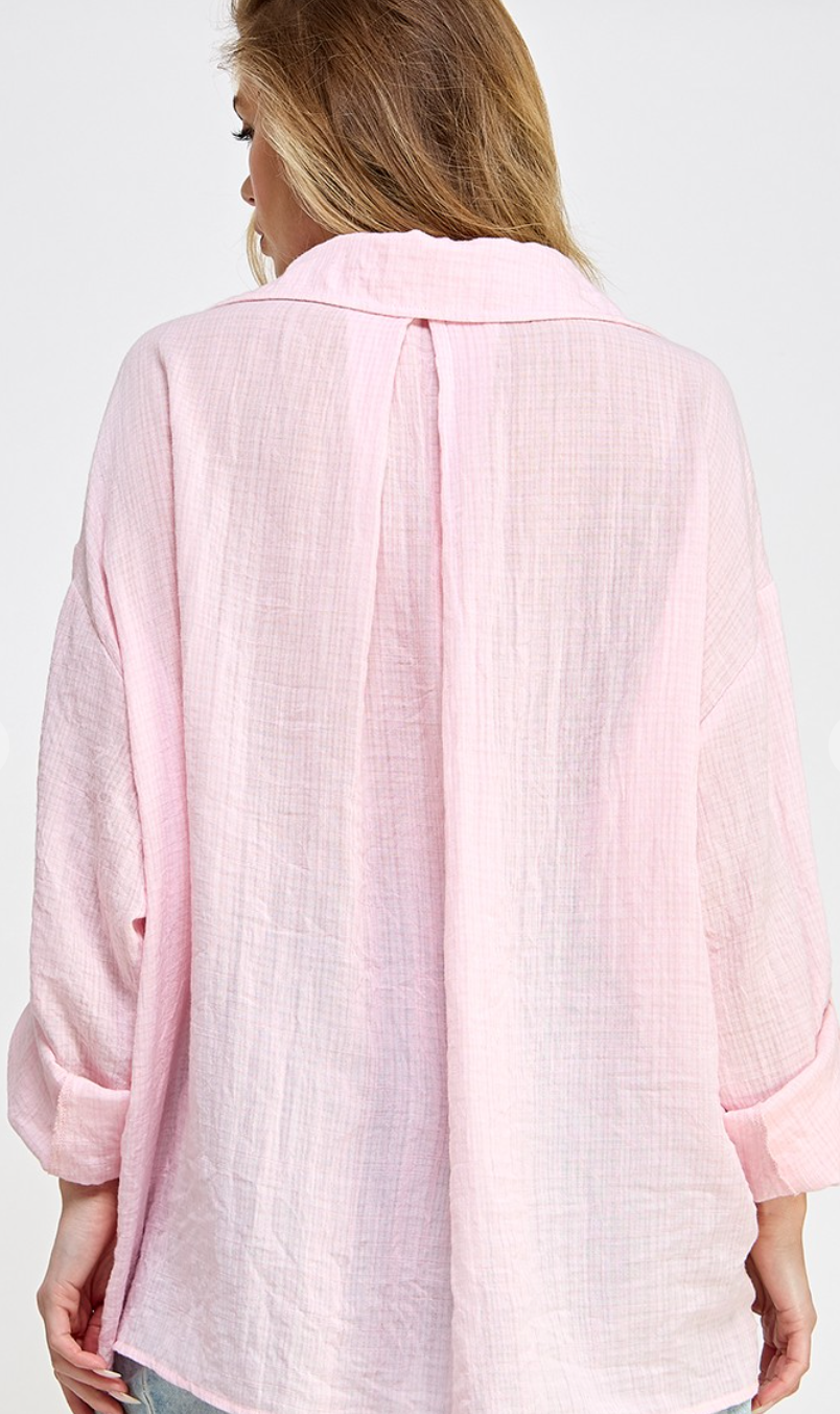 Light Pink Loose Fit Shirt