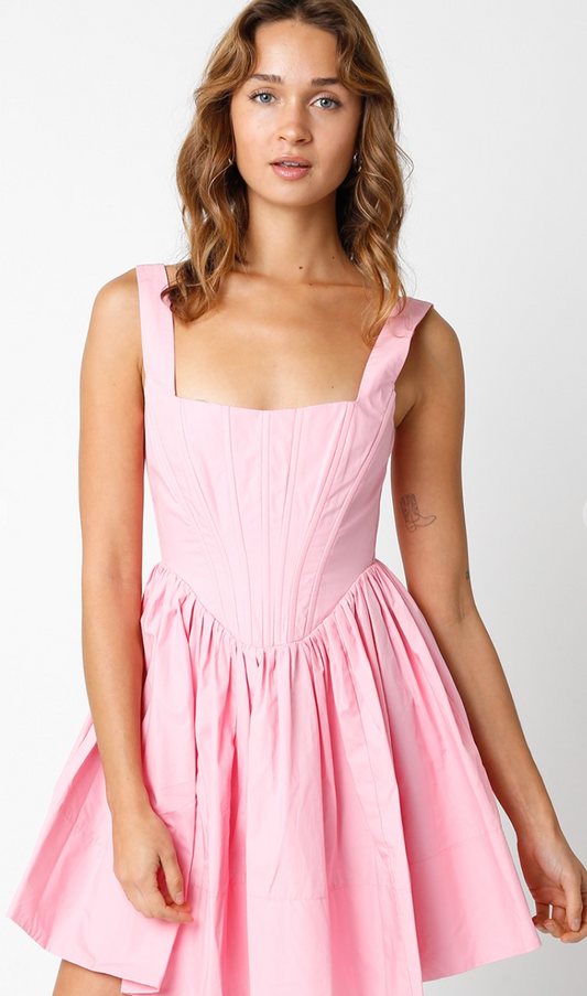 Baby Pink Flare Dress