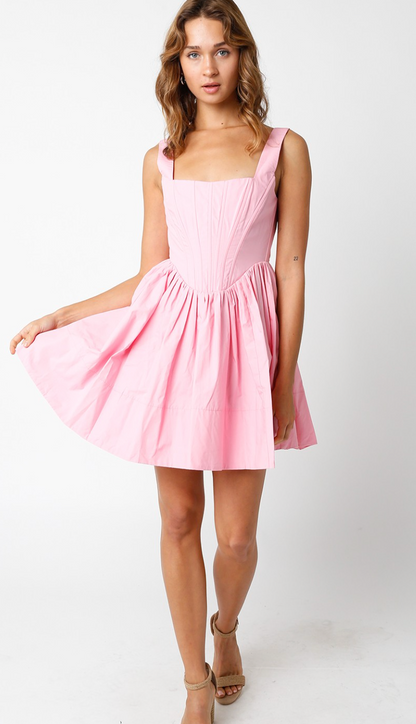 Baby Pink Flare Dress