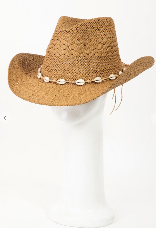 Shell Cowboy Straw Hat