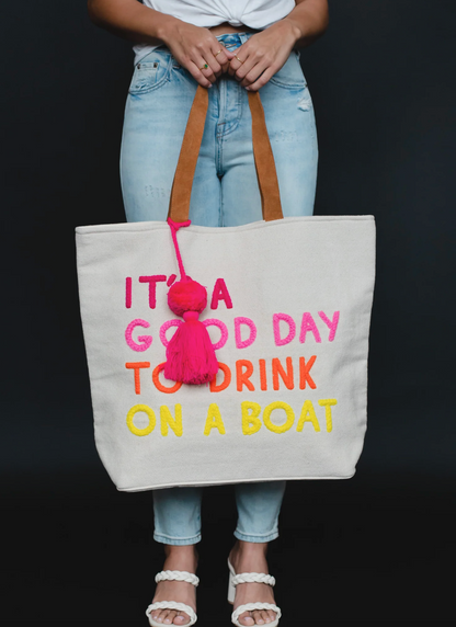 Drink On a Boat Tote