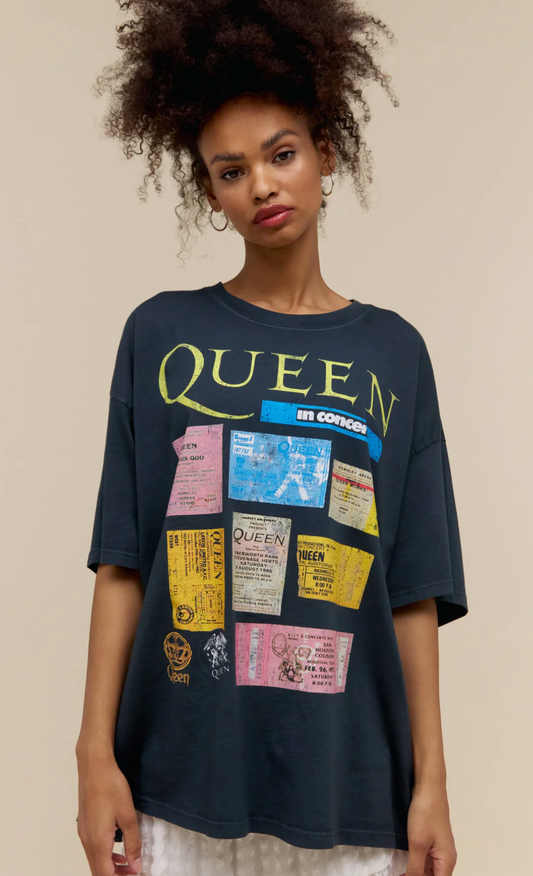 Queen Ticket Collage OS Tee
