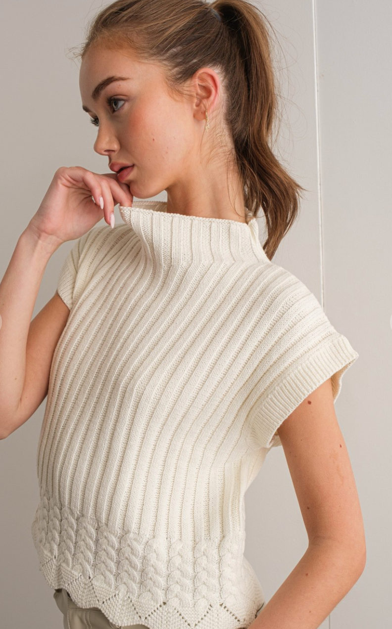 Nellie Ivory Knit Top