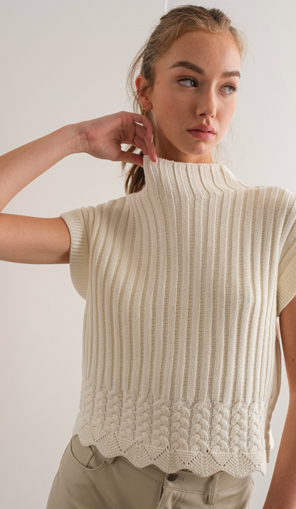 Nellie Ivory Knit Top