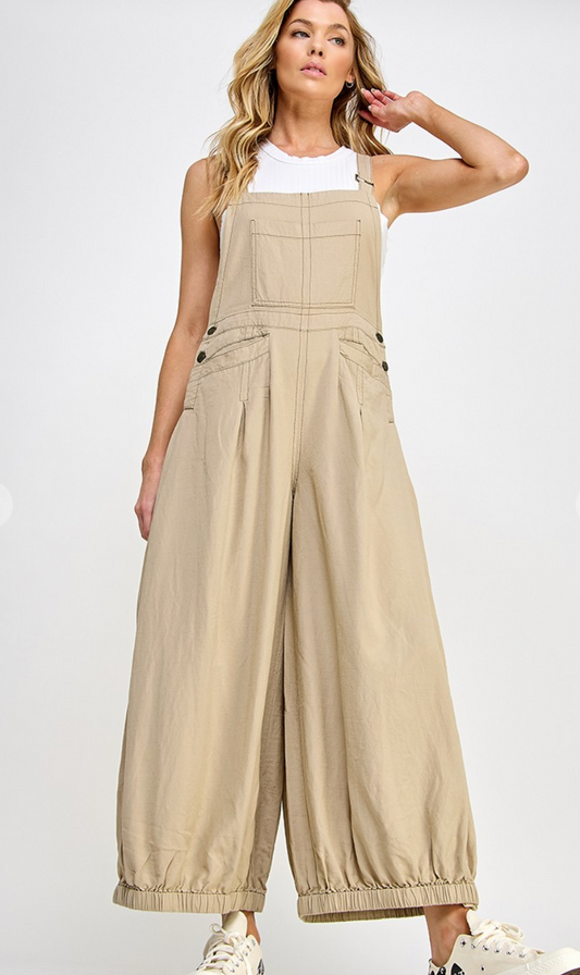 Sand Overall Jumpsuit
