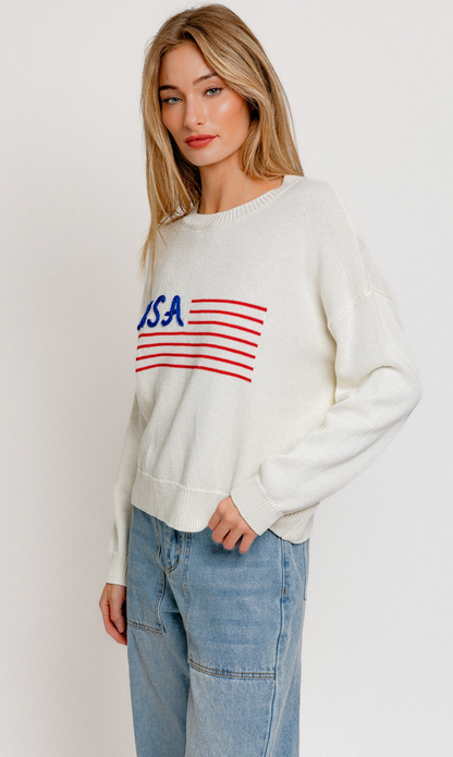 USA Round Neck Sweater