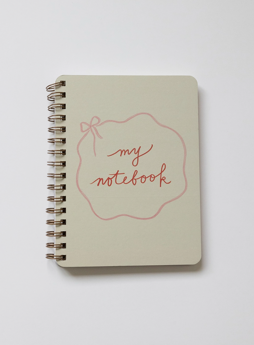 Pink Bow Spiral Notebook