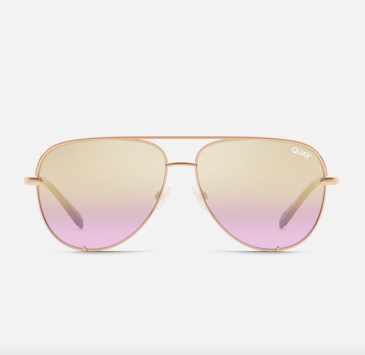 Quay Australia High Key Rivet Sunglasses - Purple Gradient Lenses HIGH KEY TWIST Metal Aviator Sunglasses – QUAY main image 3