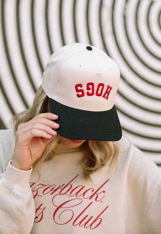 Upside Down Hogs Vintage Trucker Cream/Black