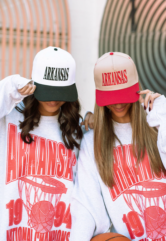 Arkansas Vintage Hat Cream/Red