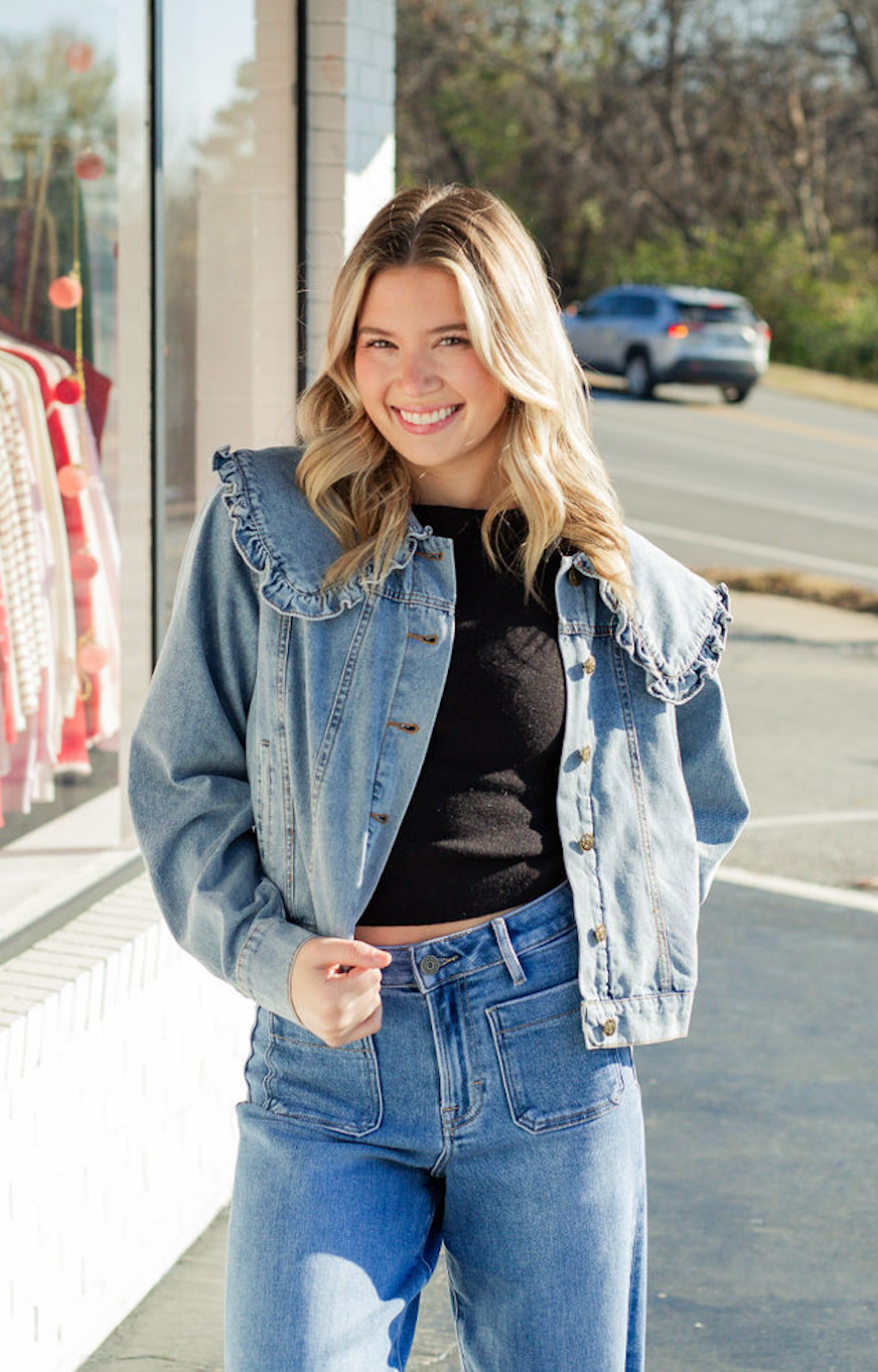 Prydence Denim Jacket w/ Collar