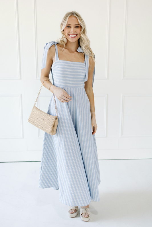Cici Stipe Maxi Dress