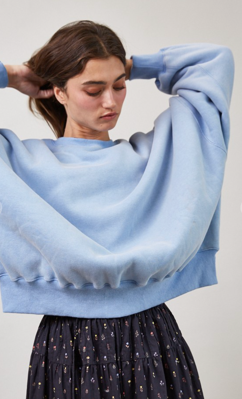 Reversible Fleece Sweatshirt Blue