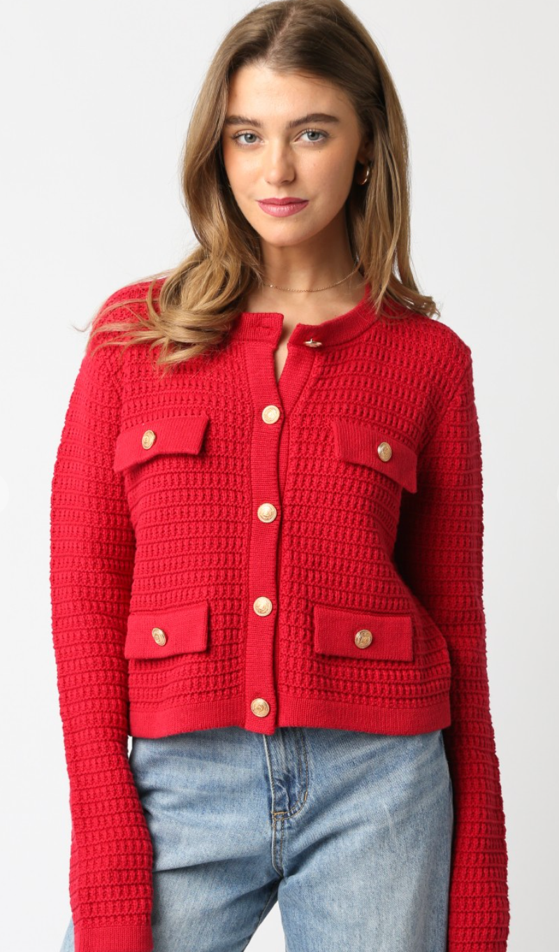 Maggie Gold Buttons Cardigan