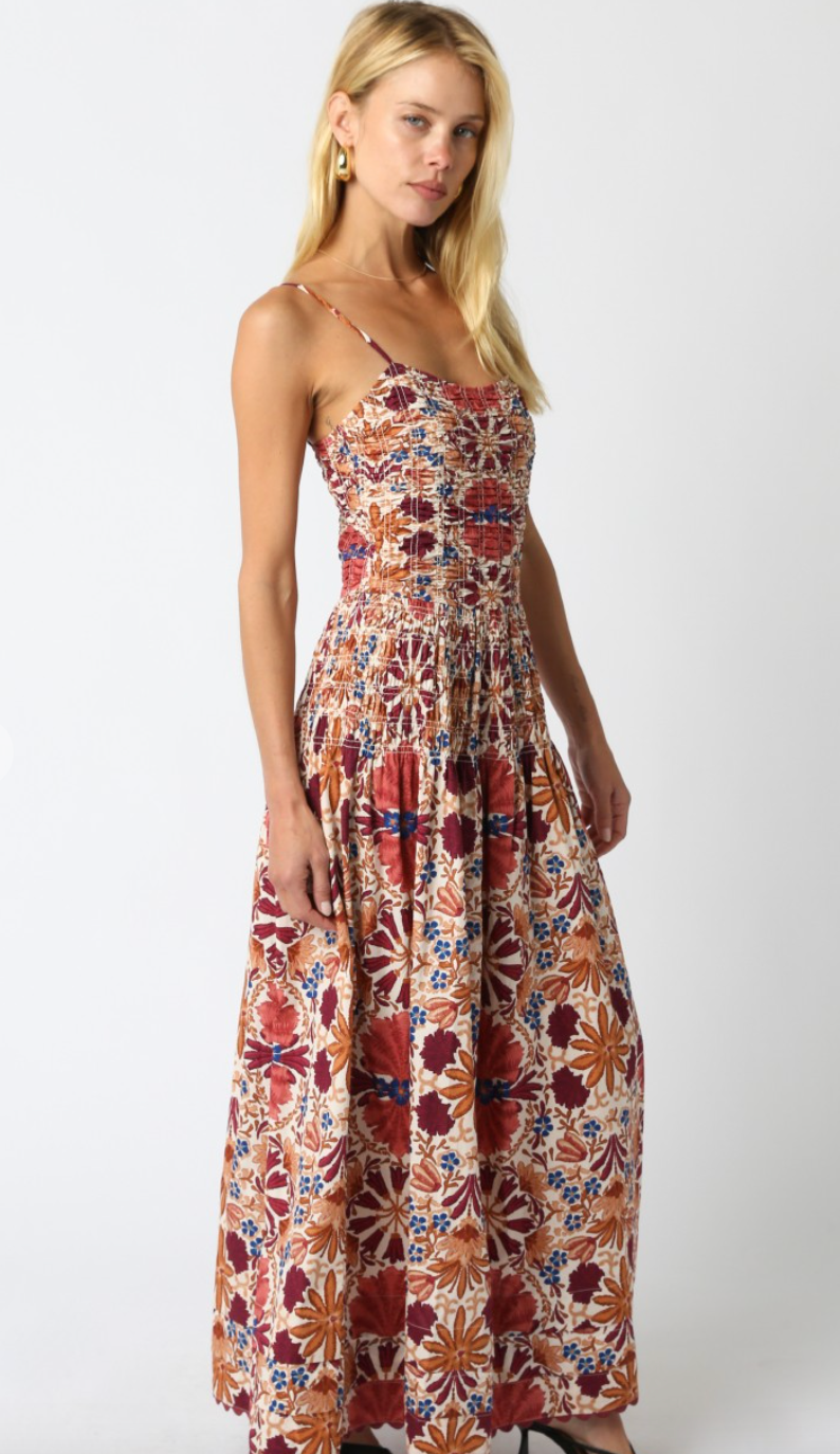 Iris Smocked Waist Maxi Dress