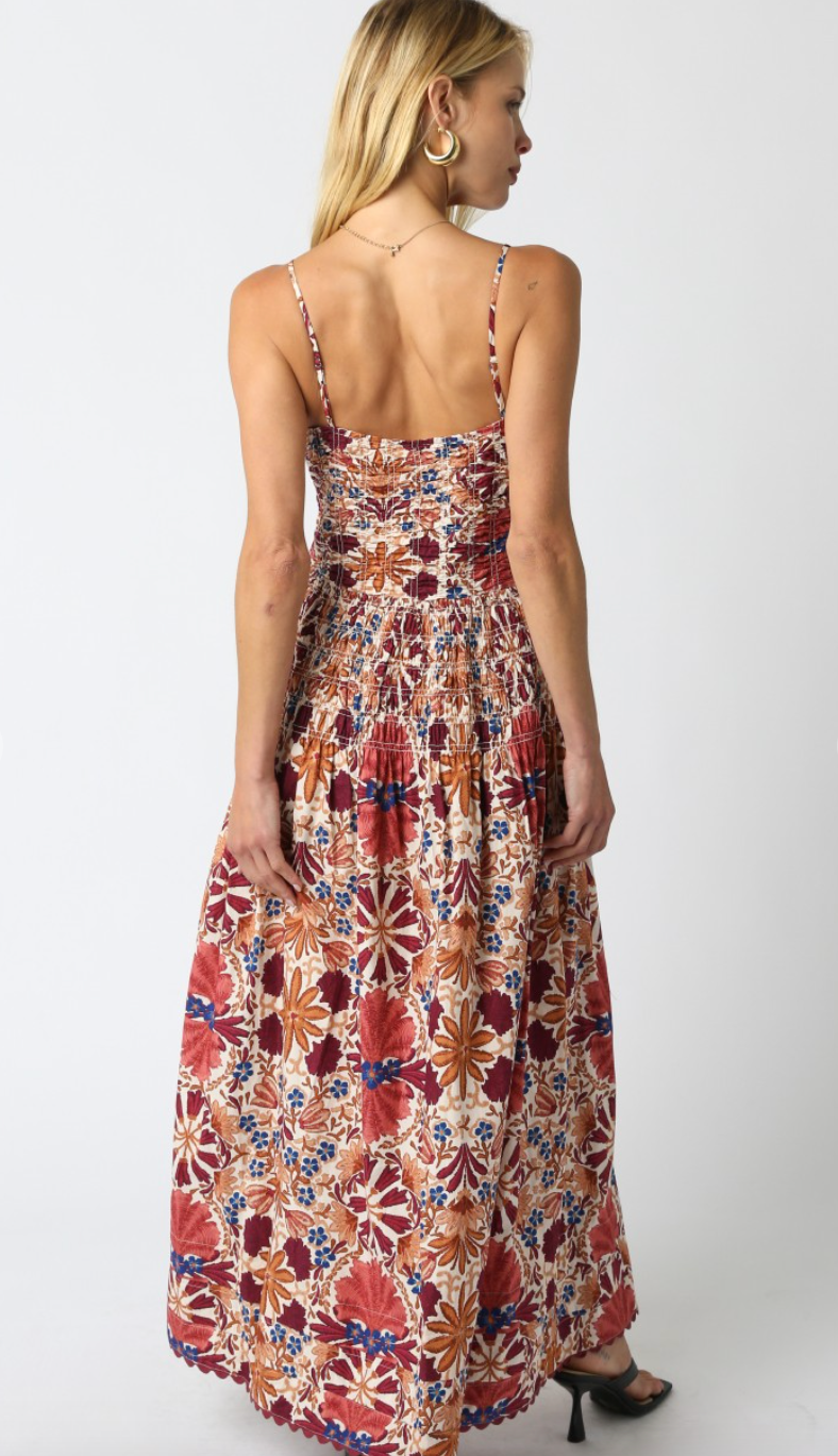 Iris Smocked Waist Maxi Dress