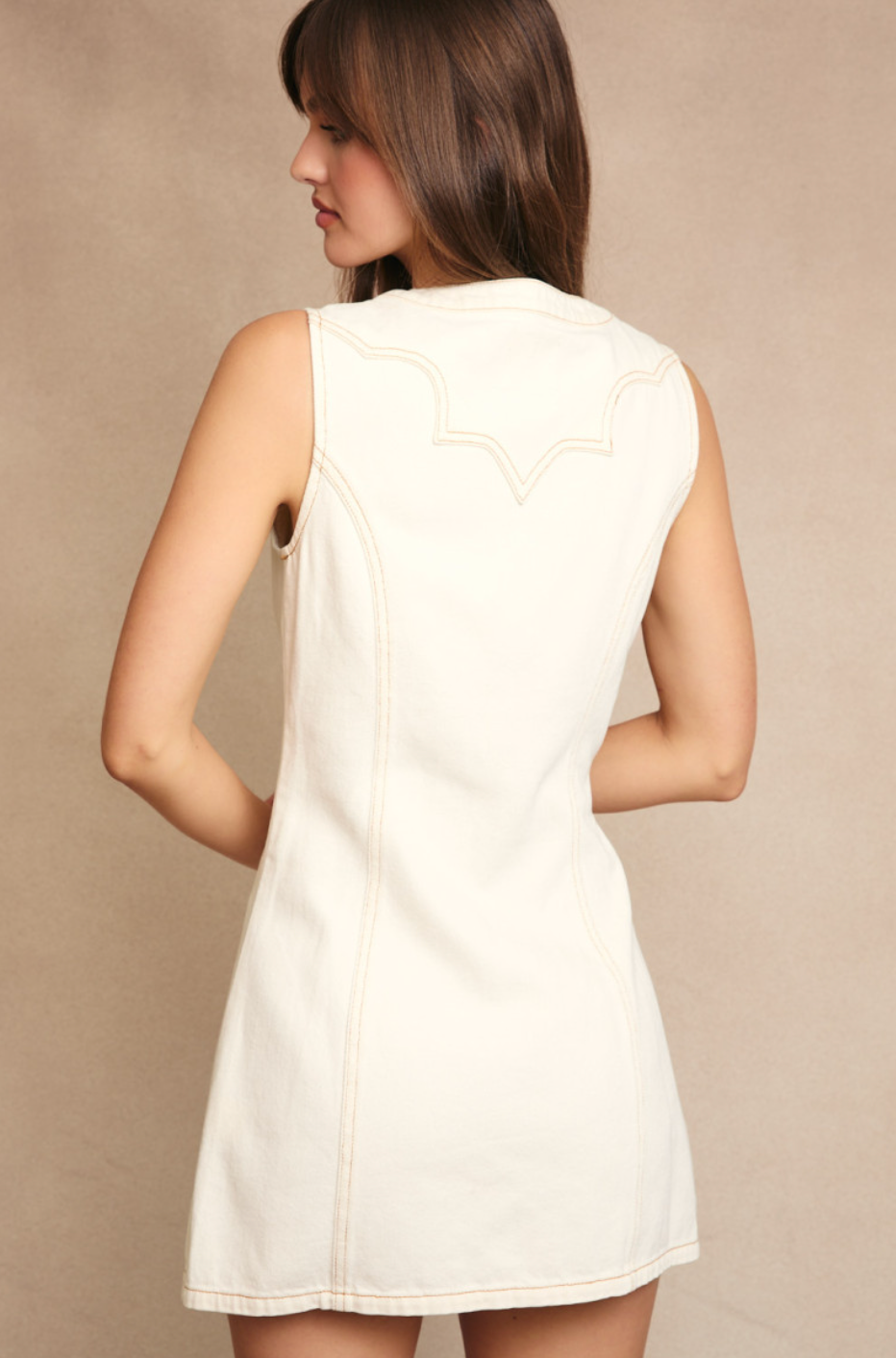 Stitch Detail Button Down Dress