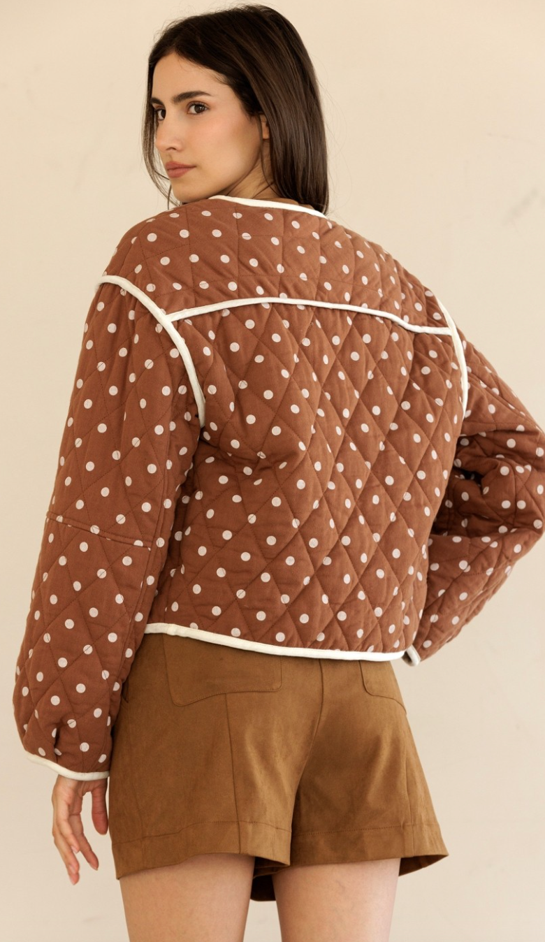 Dex Polka Dot Quilted Jacket