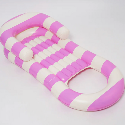Laze & Lounge Pool Inflatable Magenta Stripe