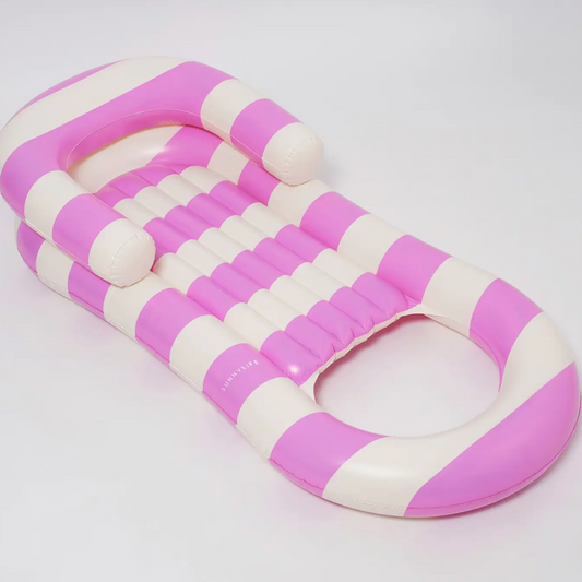 Laze & Lounge Pool Inflatable Magenta Stripe