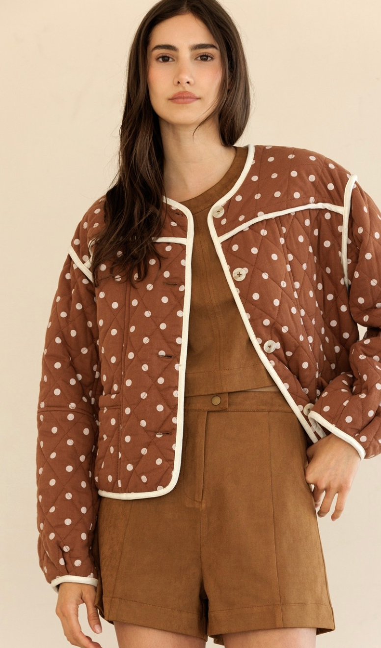 Dex Polka Dot Quilted Jacket