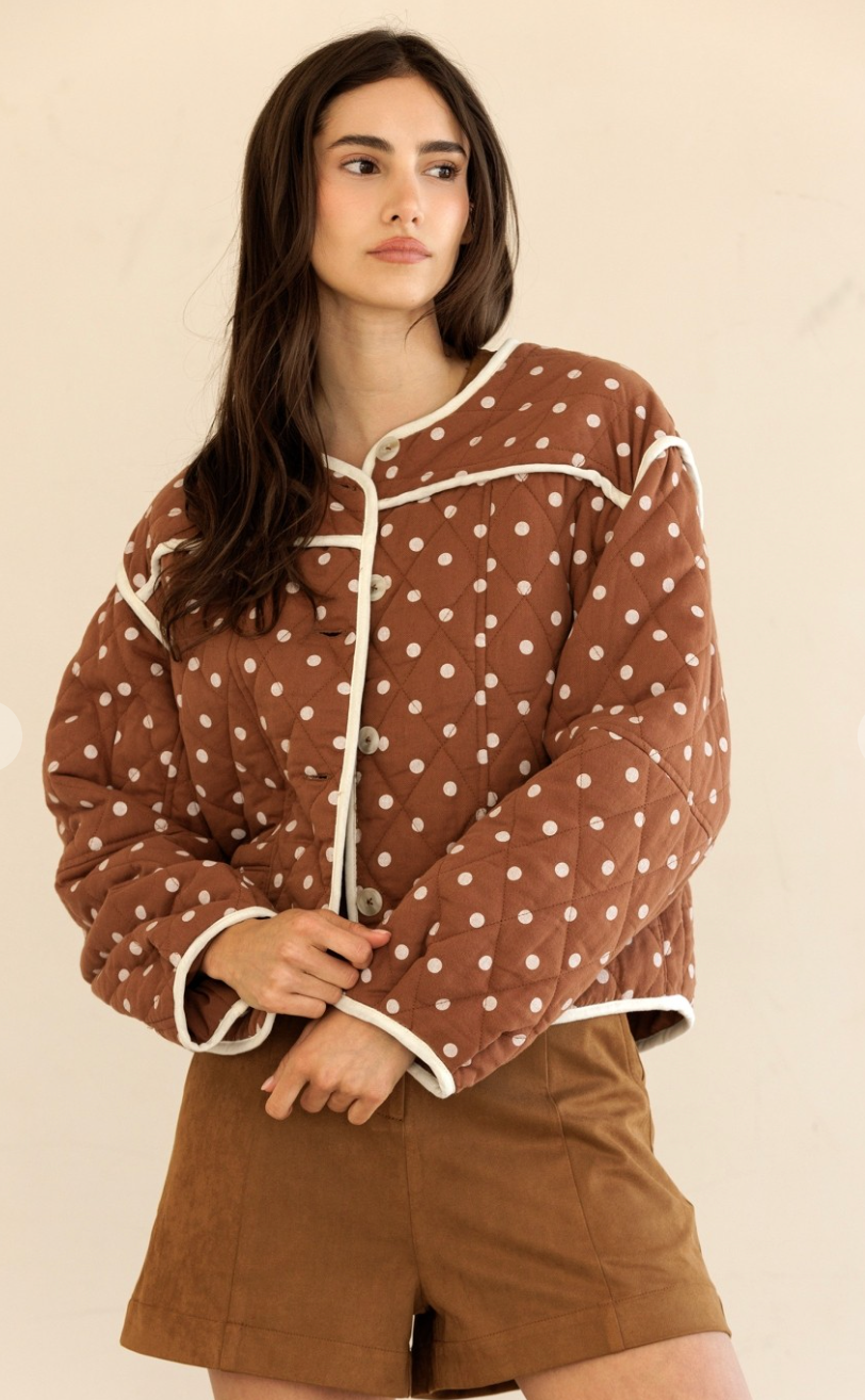 Dex Polka Dot Quilted Jacket