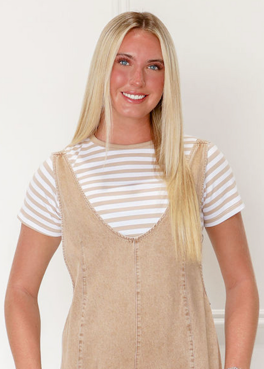 Khaki Stripe T-shirt