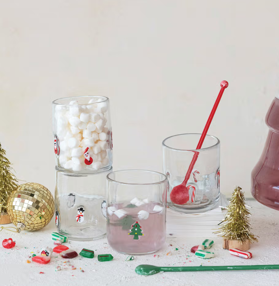 Holiday Drinking Glass - Trees
