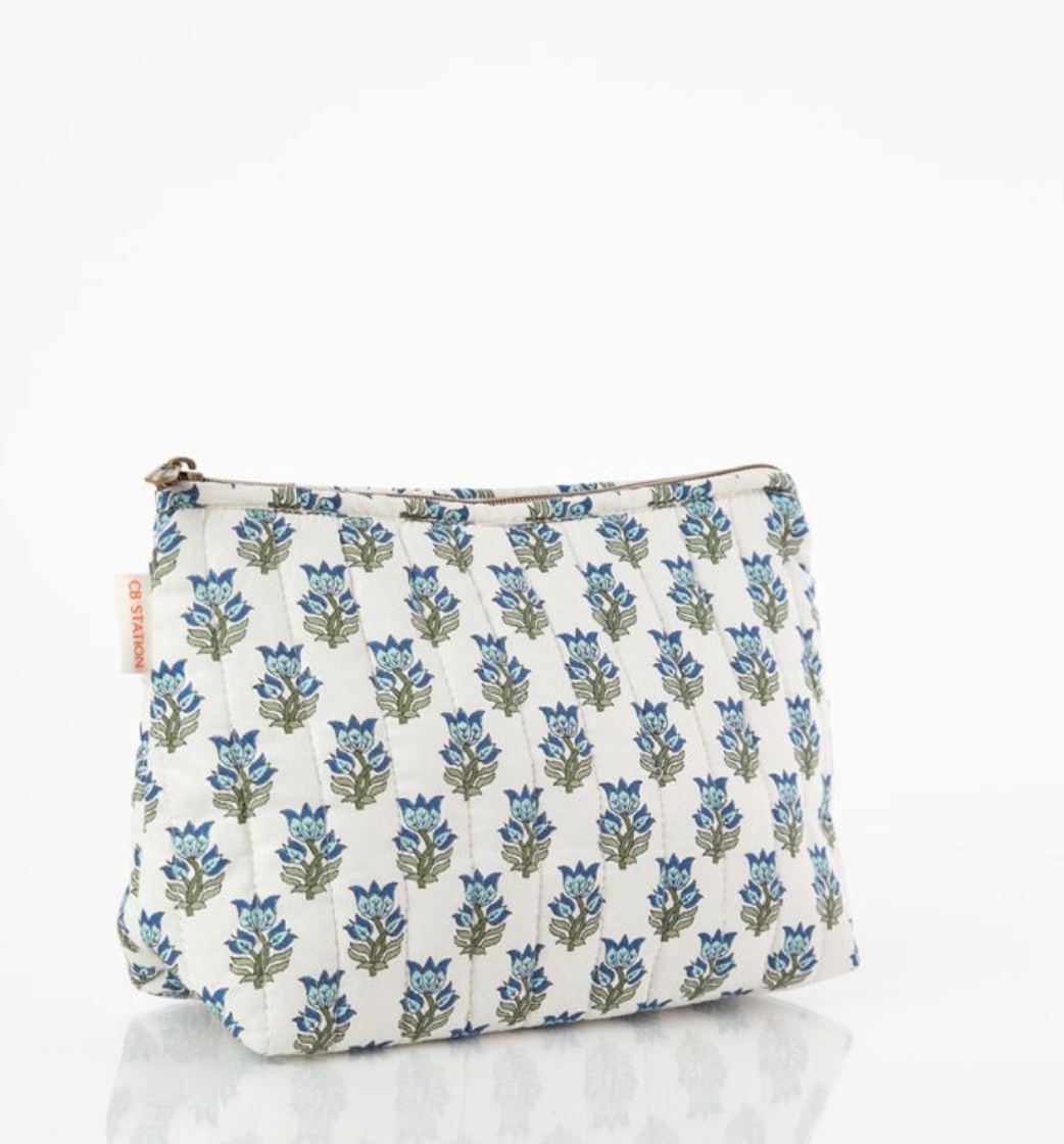 Blue Block Print Clutch - Clothe Boutique