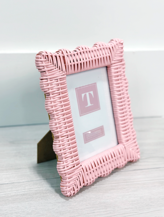 Pink Wicker Photo Frame - Clothe Boutique