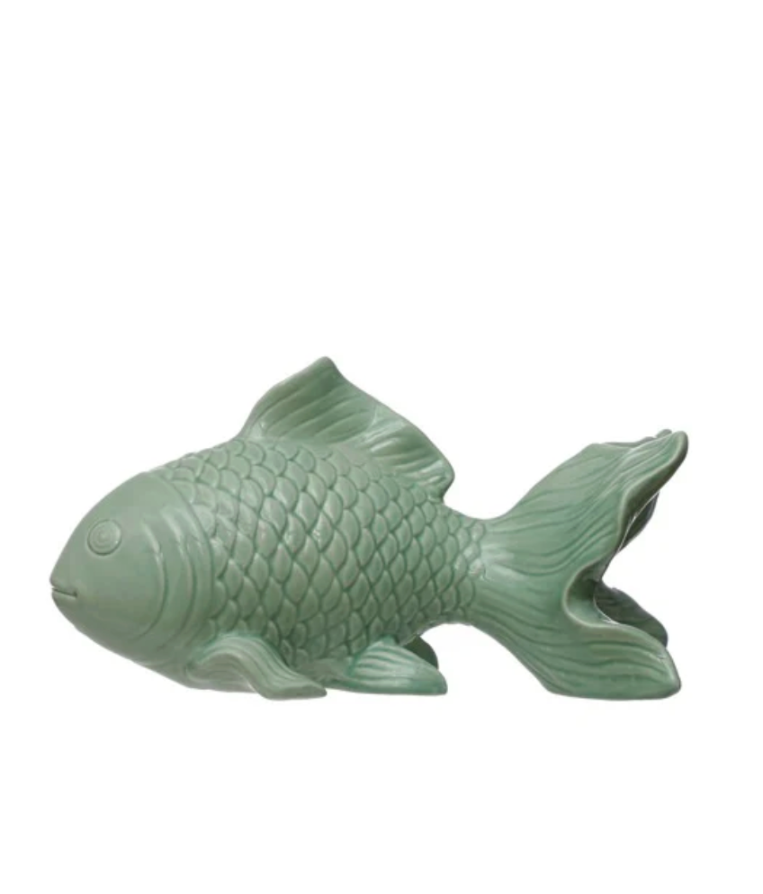 Green Stoneware Fish