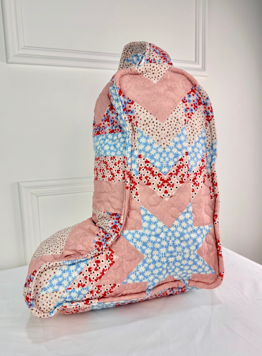 Adeline Rose Patchwork Quilted Boot Bag