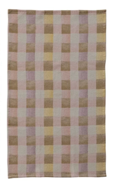 Waffle Tea Towel Pink Multi