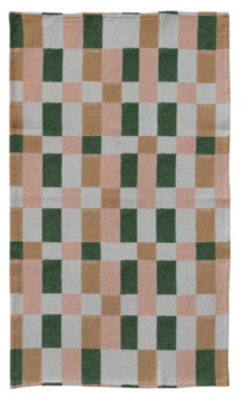 Waffle Tea Towel Multi Check
