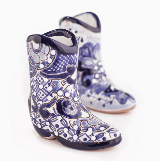 Cowboy Boot Shot Glass Blue - Clothe Boutique