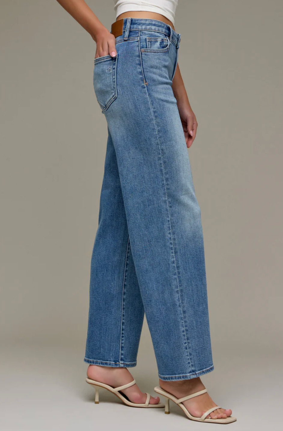 Logan Medium Dark Mid Rise Jeans - Clothe Boutique