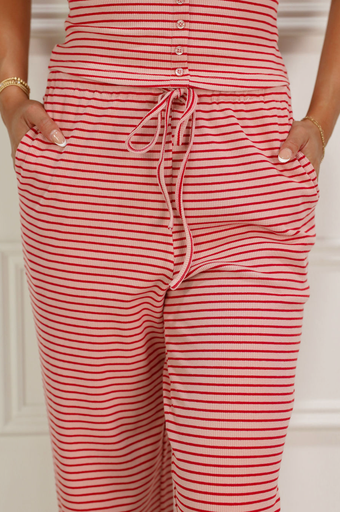 Strawberry Stripe Tank & Pants Set of 2