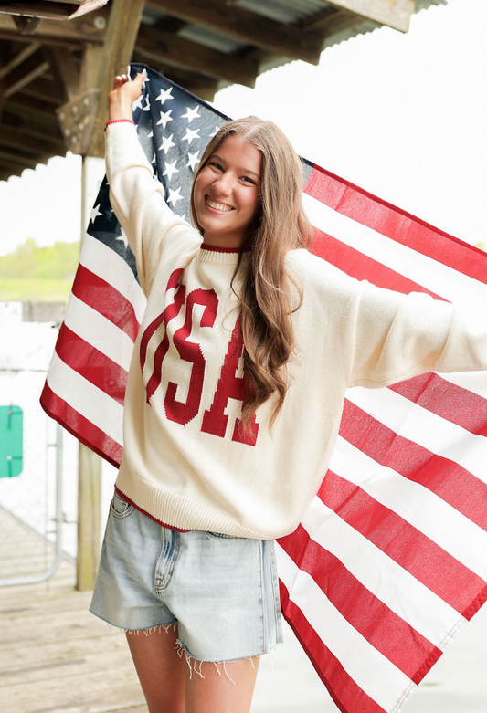 USA Oversize Crewneck