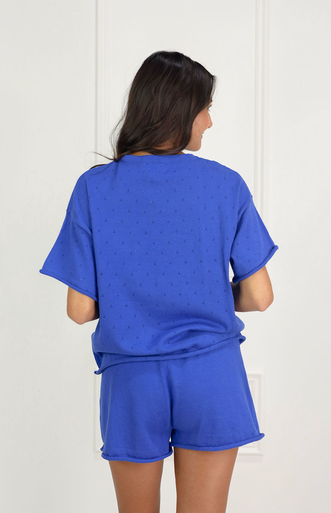 Pointelle Knit Set of 2 Royal - Clothe Boutique