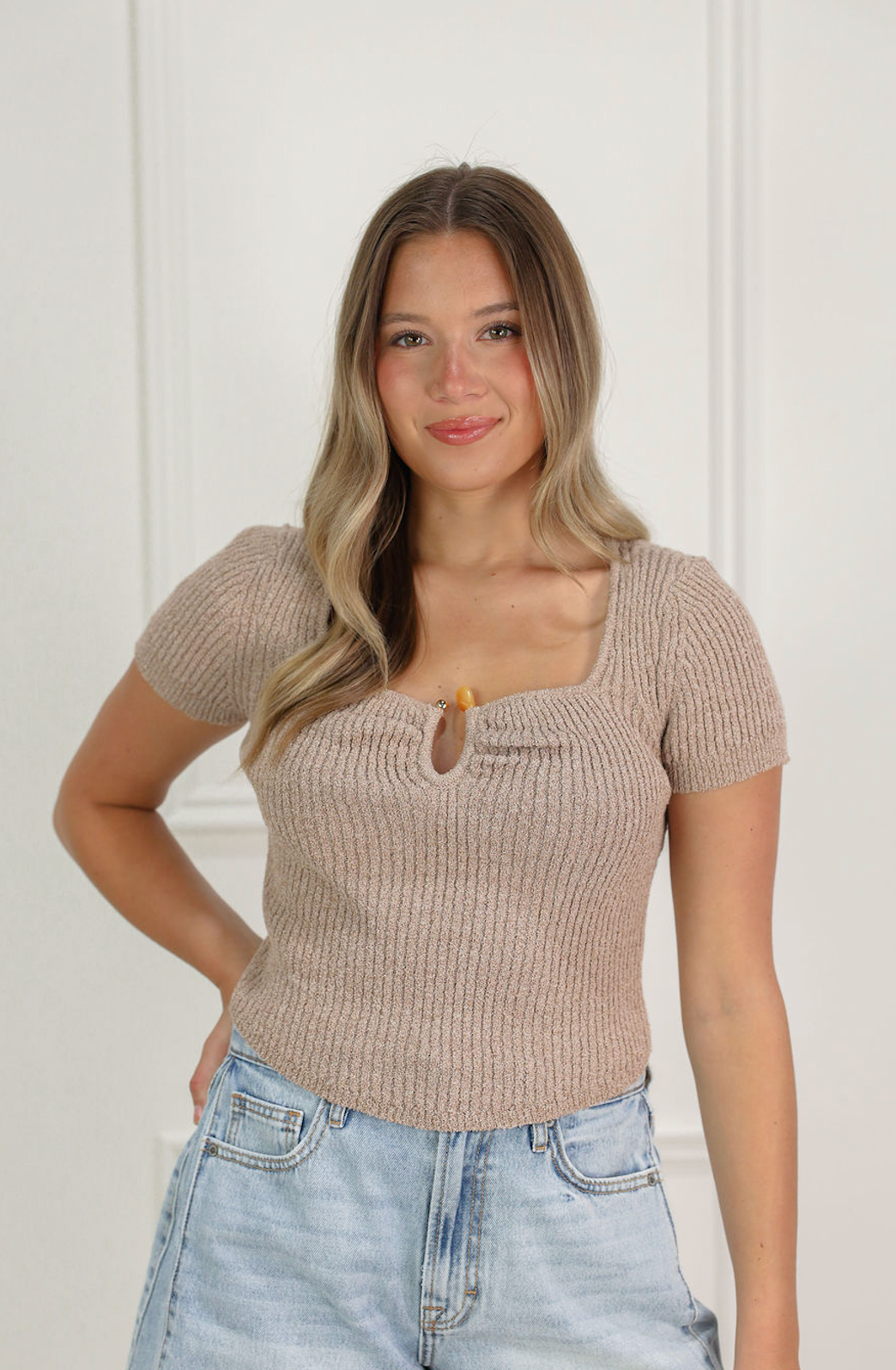 Loop Stone Knit Top