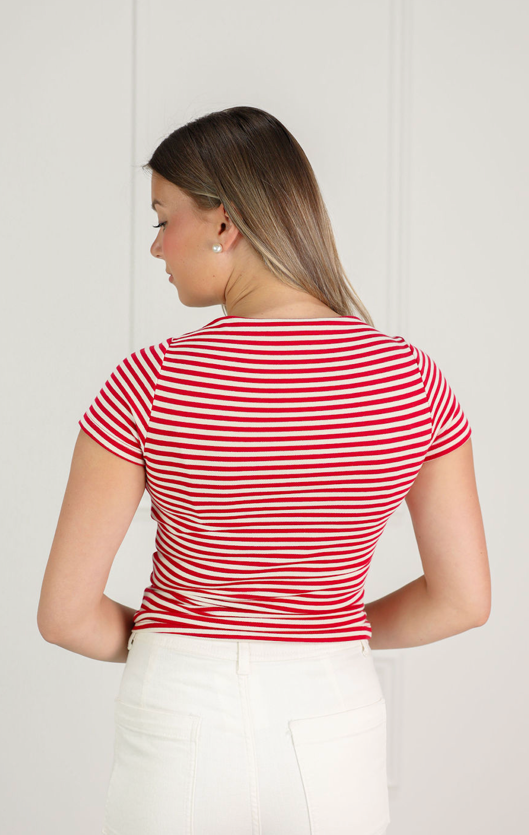 Wendy Stripe Shirt Red/Cream