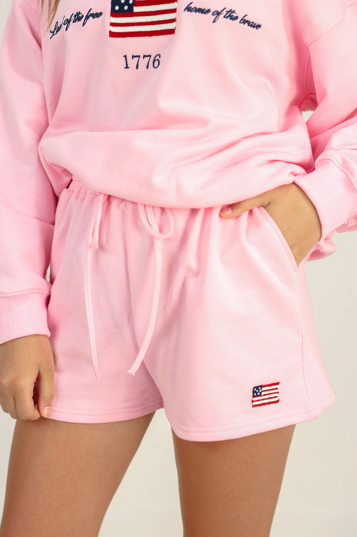 Pink Flag Sweatshorts - Clothe Boutique