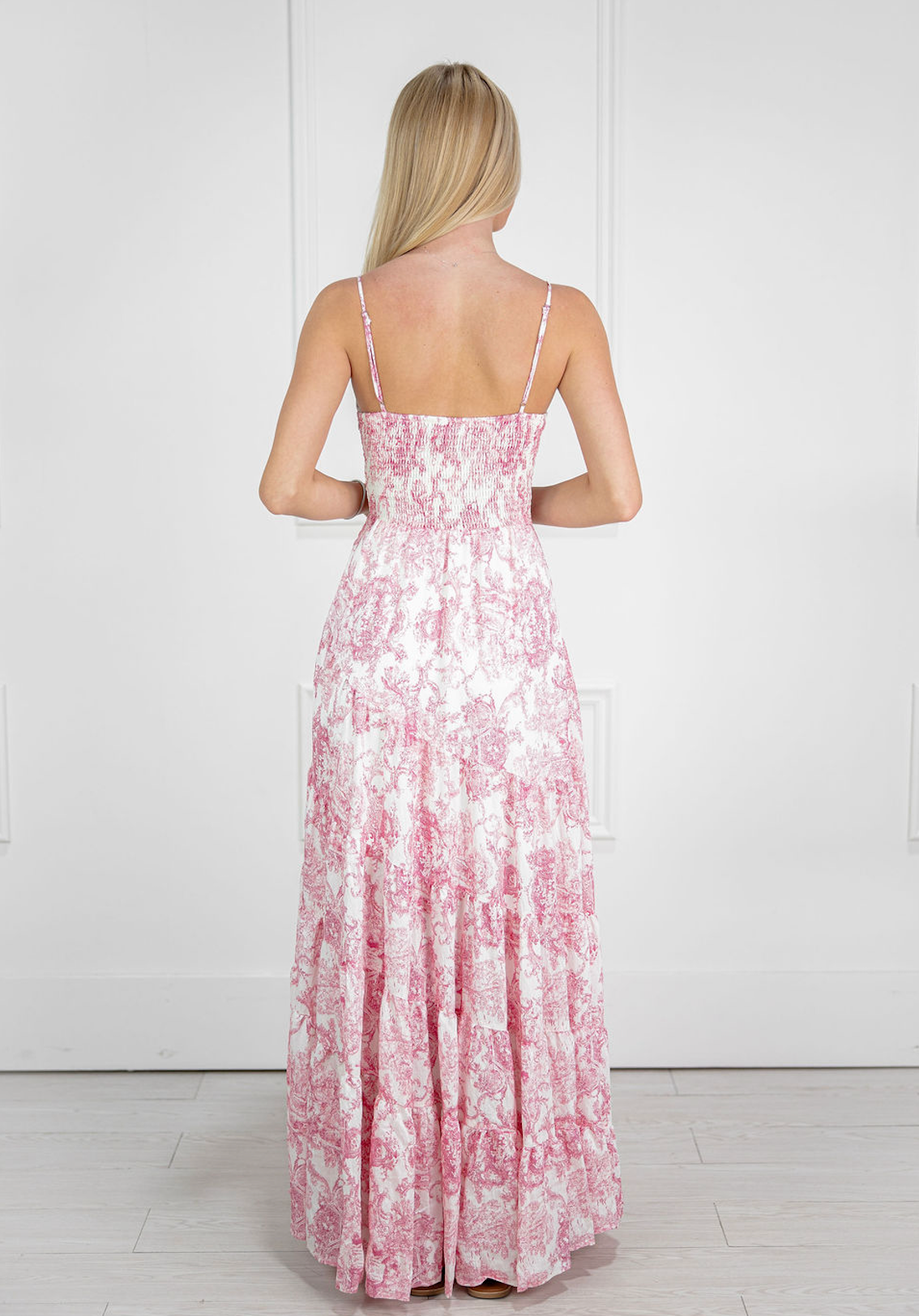Cranberry Floral Maxi Dress