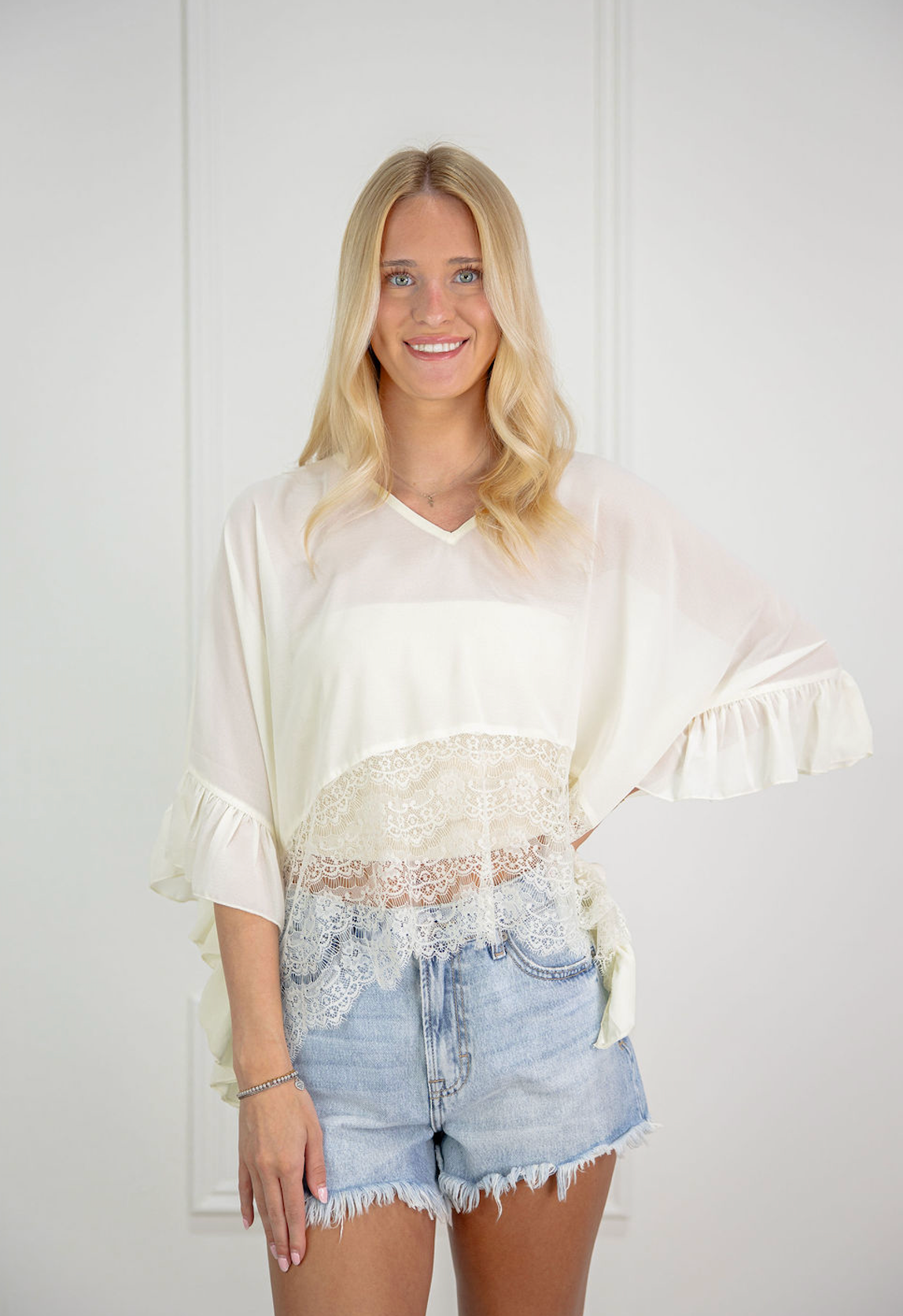 Sheer Chiffon Lace Poncho