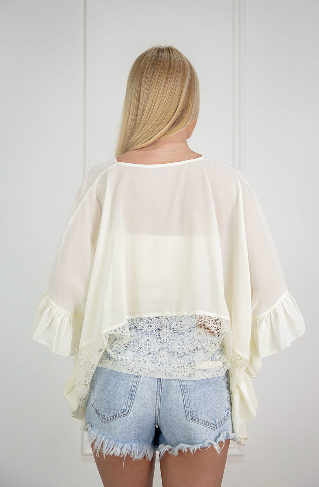 Sheer Chiffon Lace Poncho