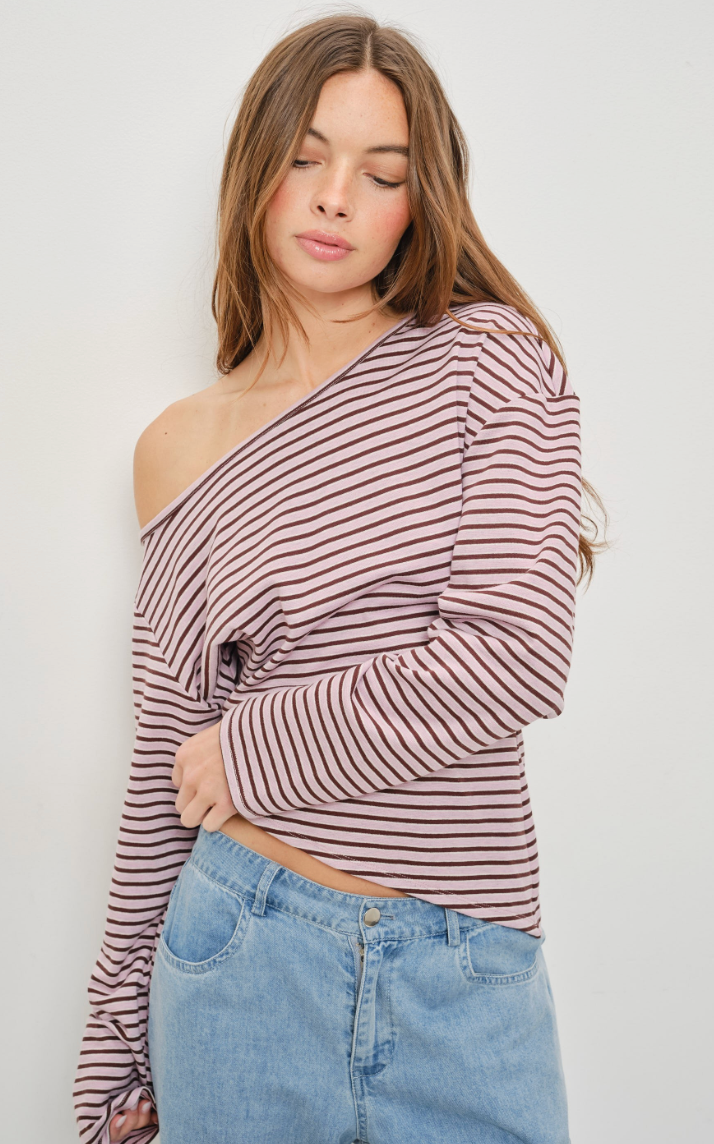 Oscar Asymmetrical Stripe Top